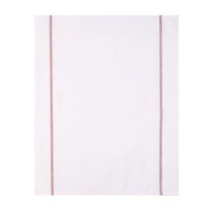 Torchon de cuisine nid d'abeille Marie blanc et rouge