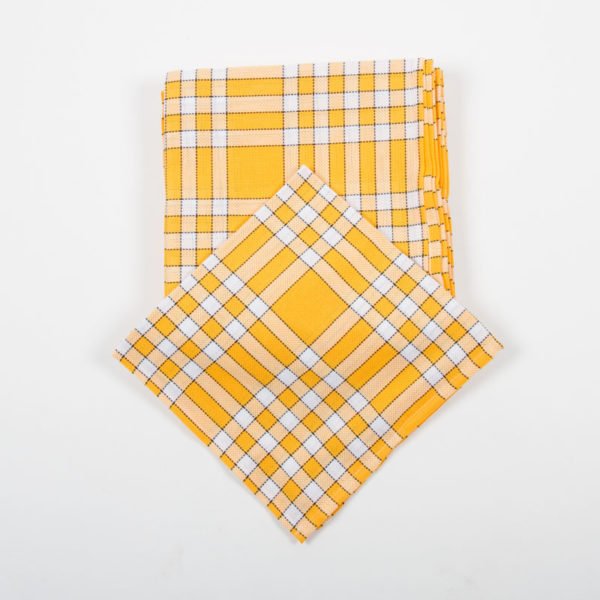 Lot de 6 serviettes normandes jaunes