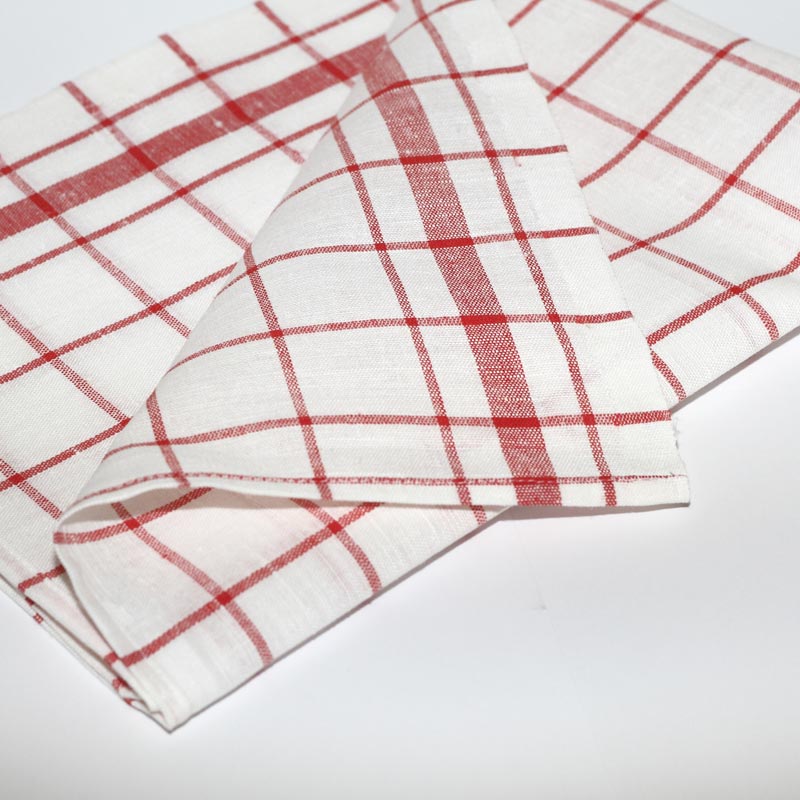 Lot De 3 Torchons De Cuisine La Campagne Vichy Rouge Comptoir De