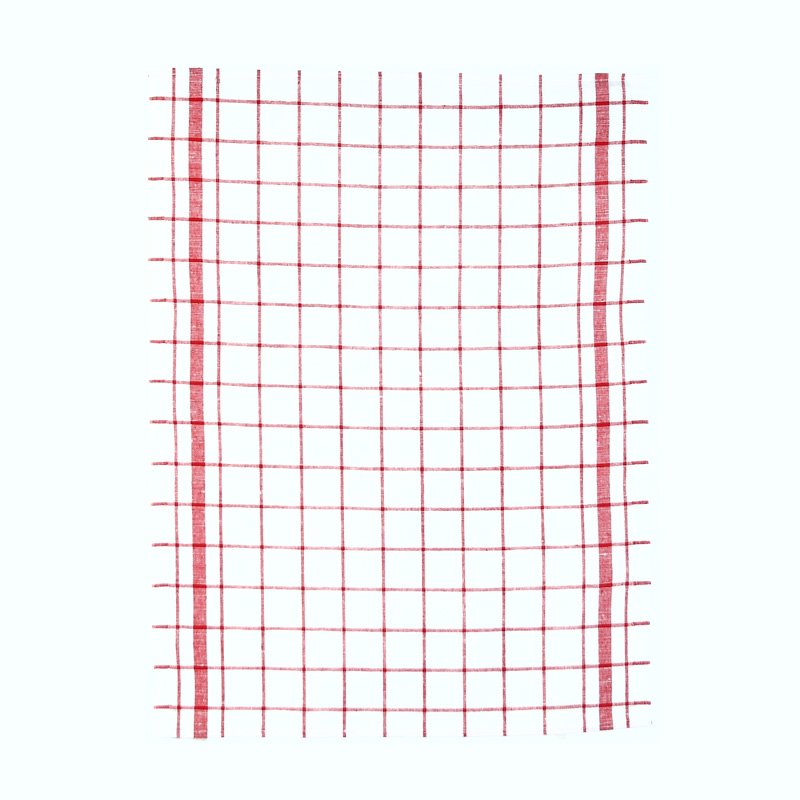 Lot de 3 torchons métis à carreaux rouge