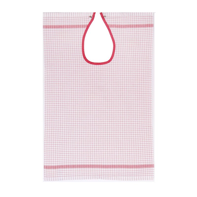 Lot de 2 Bavoirs Adultes Gaufrex® à carreaux - Couleur rouge