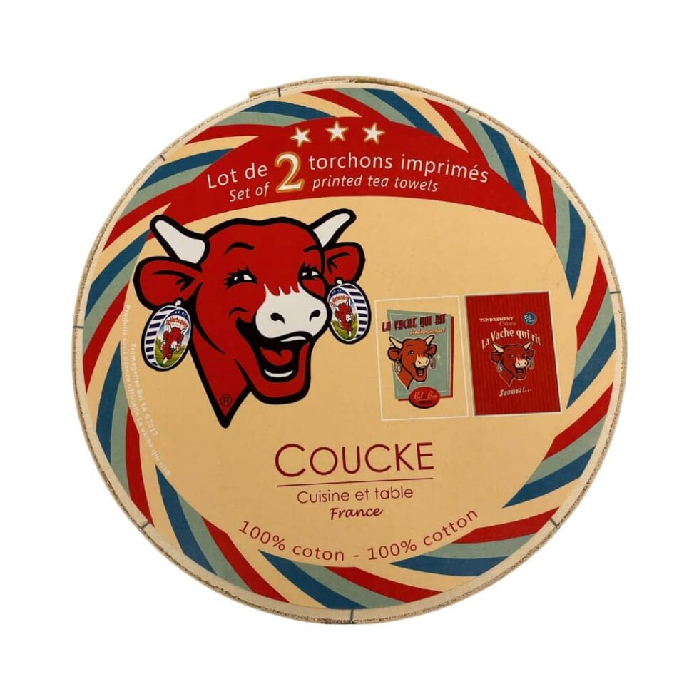 Lot De 2 Torchons Ulster Weavers En Forme De Vache - 100% Coton, Motif Aquarelle Rose - Super Absorbants, Idéaux Pour La Cuisine