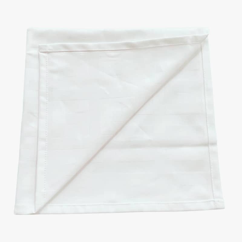 Serviette Blanche Damassée lot de 6
